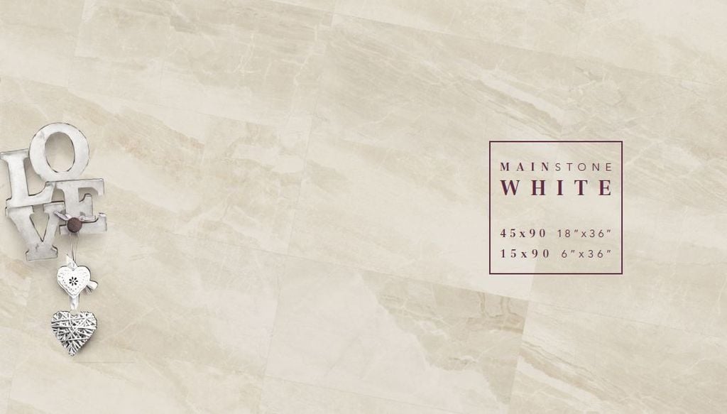 ain Stone White - trắng nhạt thanh lịch trong từng nét vân tạo nên một không gian nhẹ nhàng rộng rãi