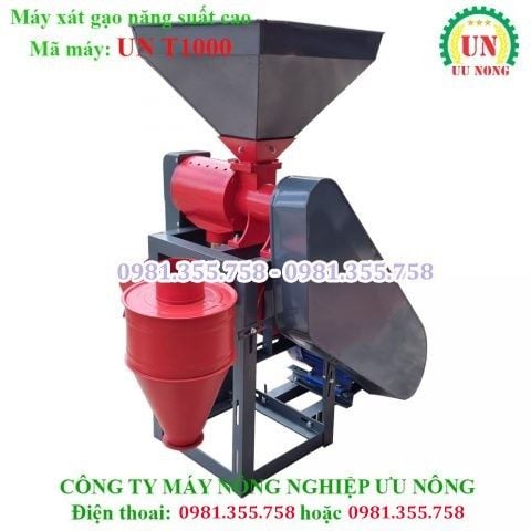 Đầu chà trắng – máy xát gạo UN T1000 sử dụng động cơ 3 pha 7,5 kW dây đồng 100% cho khả năng vận hành của máy mạnh mẽ và ổn định lâu dài hơn.