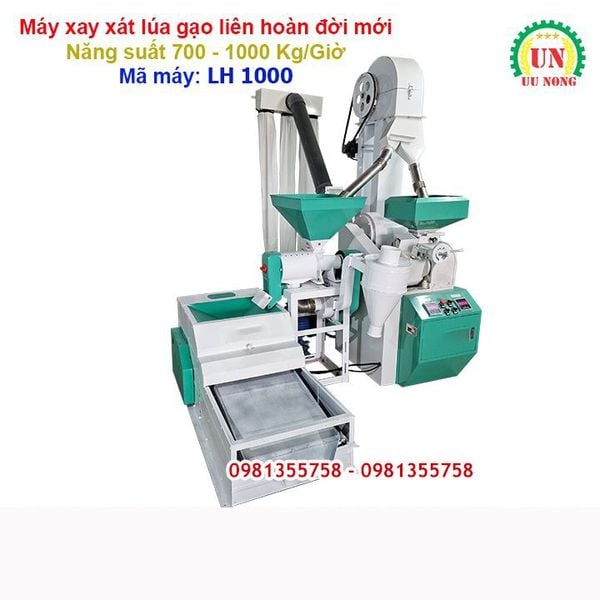 Chức năng của máy xát lúa gạo liên hoàn LH 1000