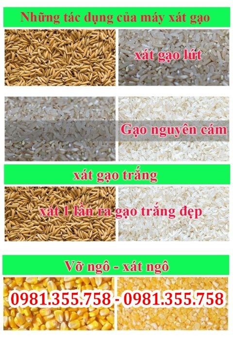 Máy xát gạo ưu nông UN-6N40 sử dụng xát được đa dạng nguyên liệu