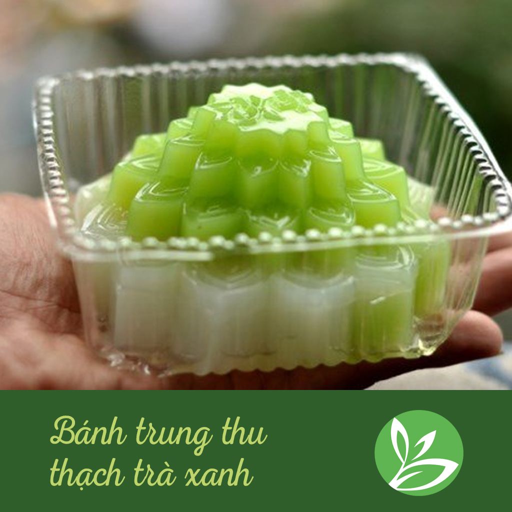Bánh trung thu thạch trà xanh mát lạnh