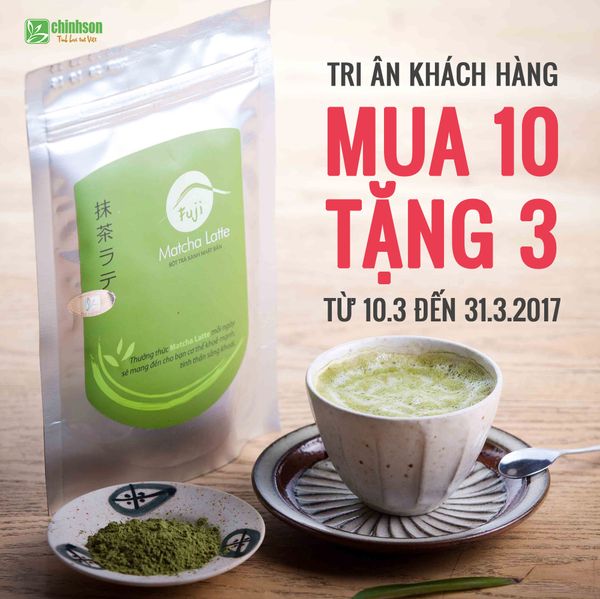 Chương trinh Tri Ân Khách Hàng - Mua 10 matcha tặng ngay 3 gói cùng loại