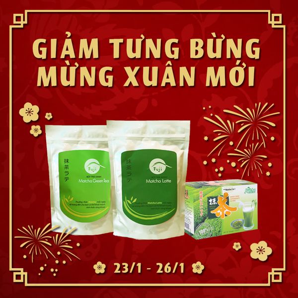 Khuyến mãi tưng bừng mừng xuân mới, cơ hội rinh matcha đón tết đây rồi