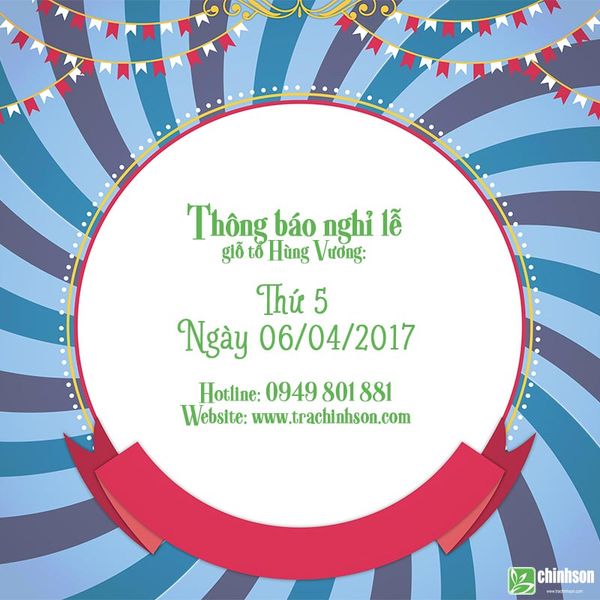 Thông báo nghỉ lễ Giỗ Tổ Hùng Vương