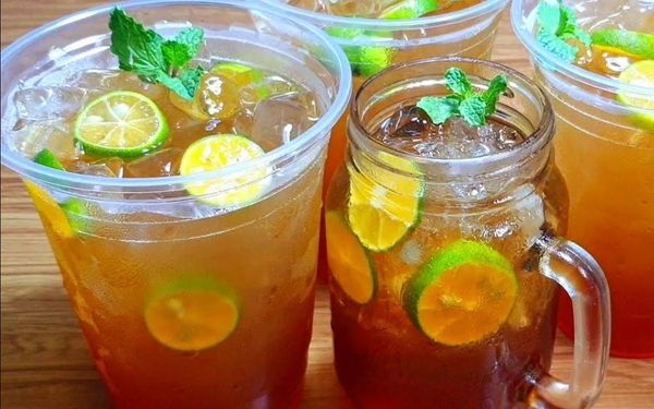 Cách làm hồng trà tắc khổng lồ siêu đơn giản