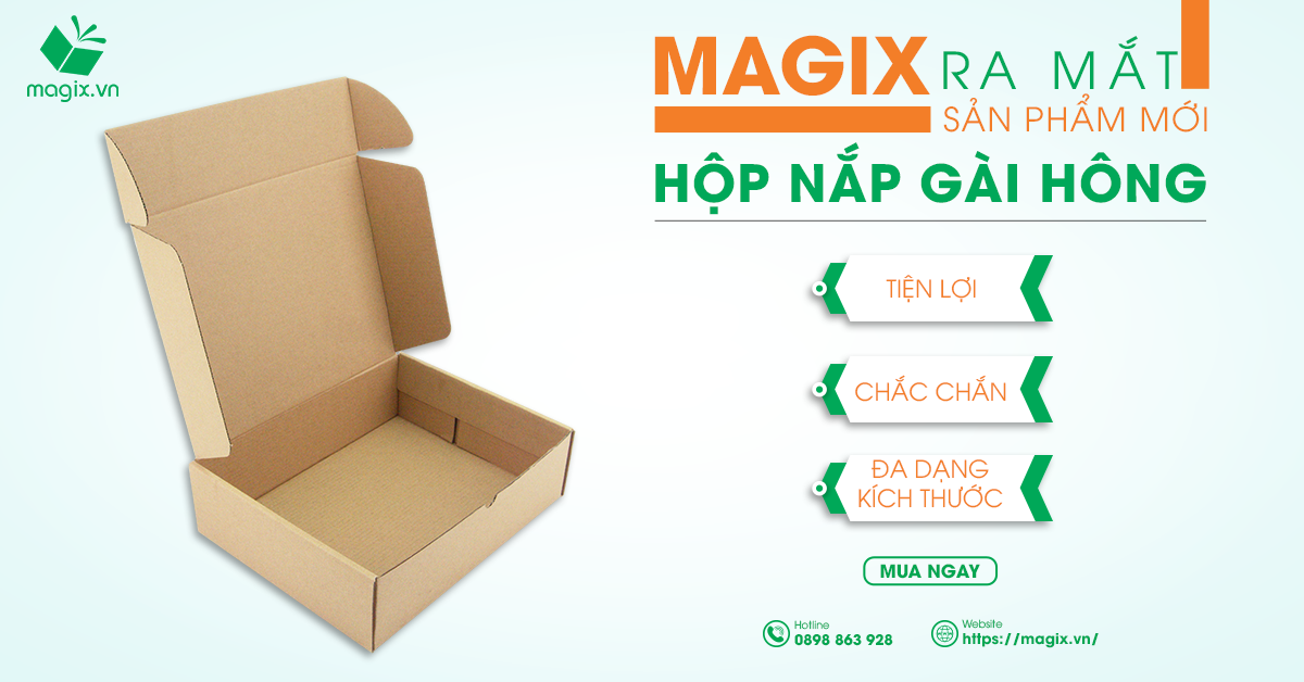 Magix Có Sản Phẩm Mới - Hộp Carton Nắp Gài Hông