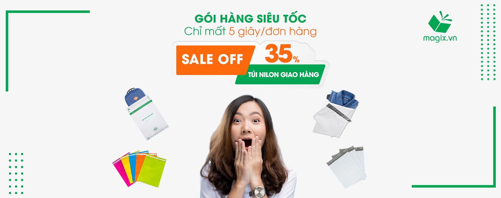 ƯU ĐÃI LỚN THÁNG 10 SALE OFF 35% TÚI NILON GIAO HÀNG