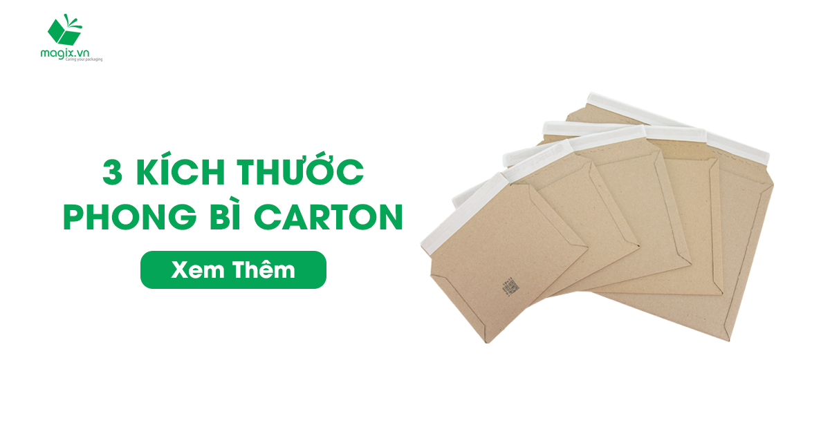 3 Kích Thước Phong Bì Carton Được Sử Dụng Nhiều Nhất