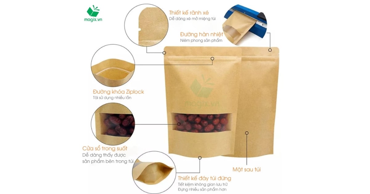 Tính năng và chất liệu của túi zip đựng thực phẩm