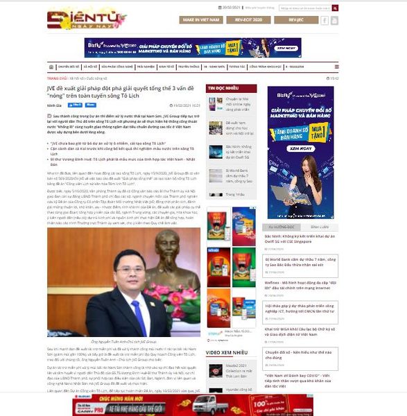 [BÁO ĐIỆN TỬ NGÀY NAY] JVE đề xuất giải pháp đột phá giải quyết tổng thể 3 vấn đề 