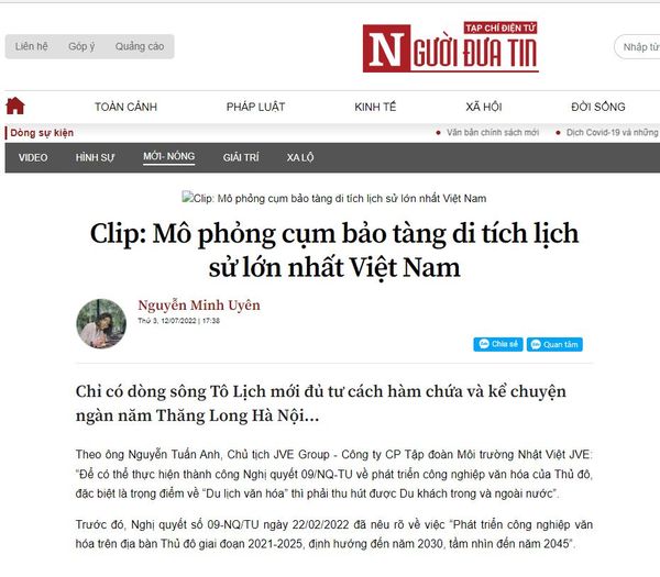 [BÁO NGUOIDUATIN.VN] Clip: Mô phỏng cụm bảo tàng di tích lịch sử lớn nhất Việt Nam