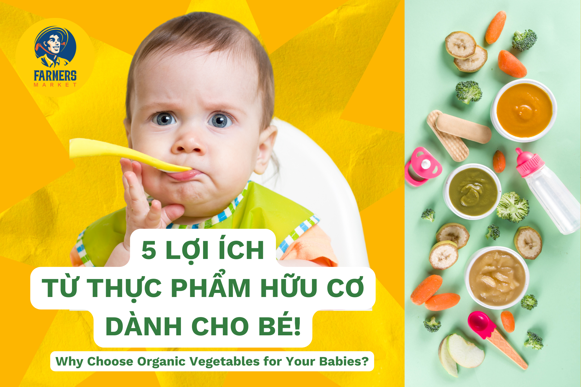 🌼Tại Sao Nên Chọn Rau Củ Hữu Cơ Cho Bé Yêu?🌼