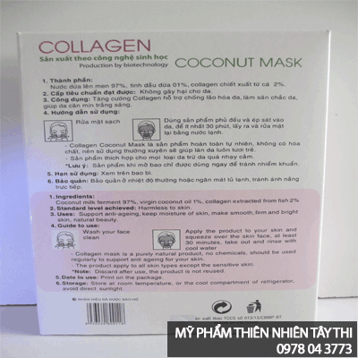 mặt nạ dừa collagen cửu long
