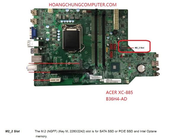 Mainboard MÁy TÍnh ĐỂ BÀn Acer Xc 885 Cnb36h4 Ad Hoangchungshop1