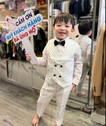 VEST BÉ TITISHOP - Vest Trẻ Em , Vest Bé Trai , Bộ Vest Trẻ Em Luxury