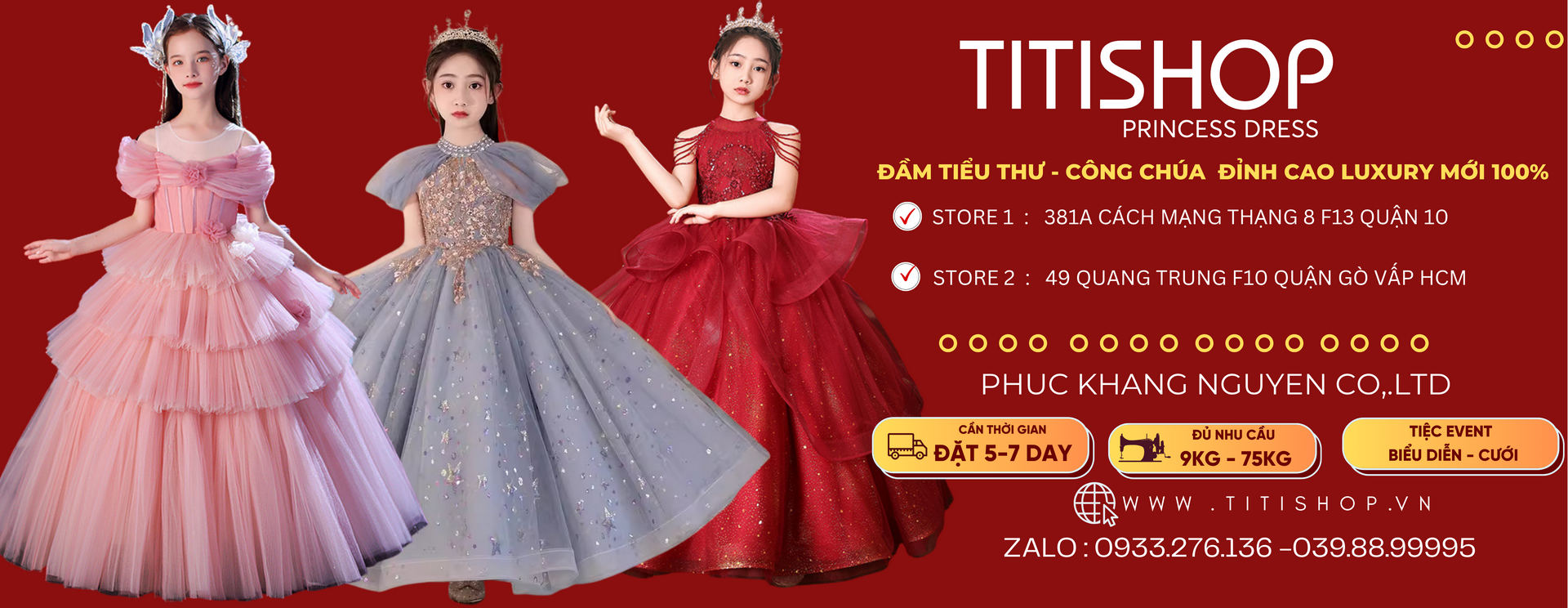 Phụ Kiện Đầm Công Chúa