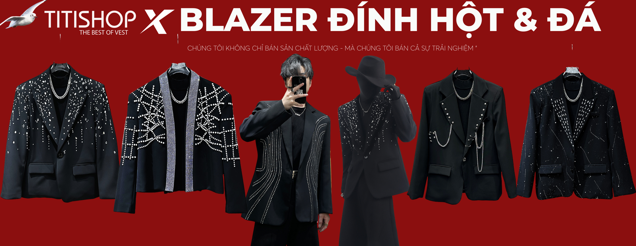 Áo Blazer Nam ĐÍNH ĐÁ