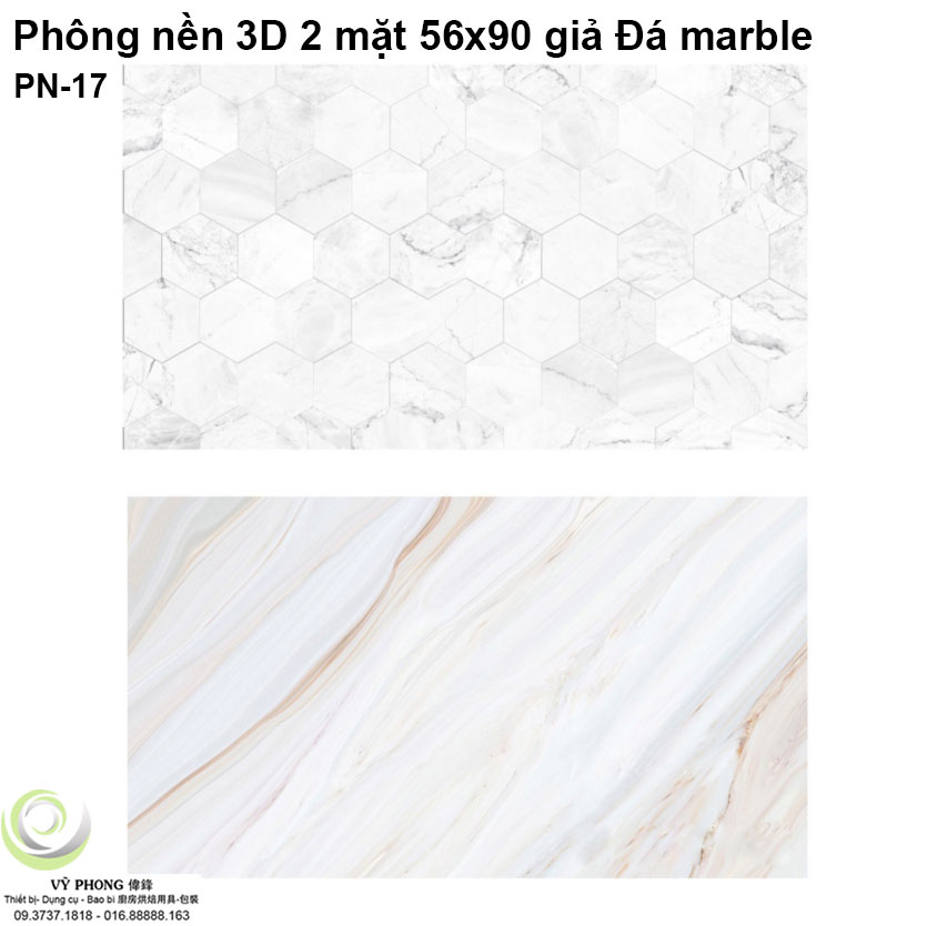 Phông nền đá marble 3D - Thể hiện sự tinh tế và sang trọng với phông nền 2 mặt đá Marble 3D chụp ảnh PN-17 của Vỹ Phong. Sản phẩm này sẽ giúp bạn tạo ra những bức ảnh đẹp và ấn tượng với phong cách độc đáo và sáng tạo.