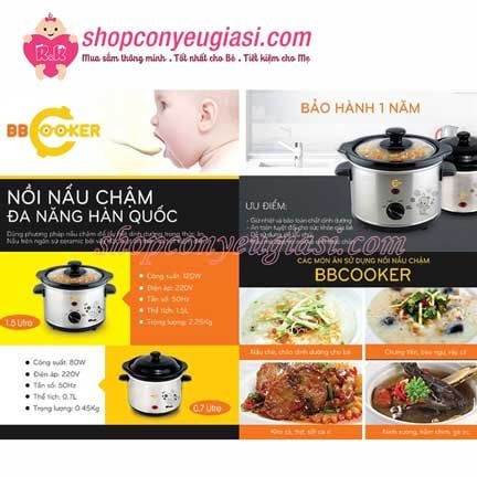 Nồi Nấu Chậm Hàn Quốc BBCooker Loại 1.5L