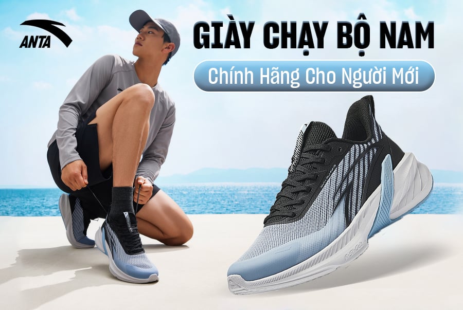Giày Chạy Bộ Nam Chính Hãng Cho Người Mới – Cách Chọn An Toàn & Dễ Chạy