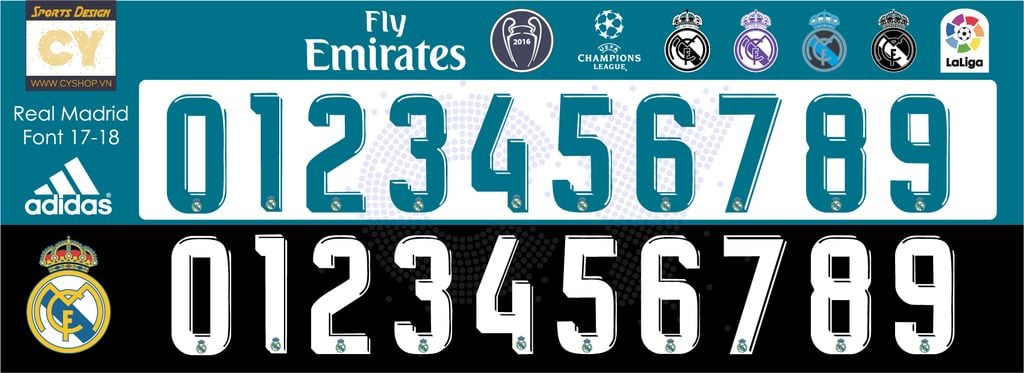 font real madrid đẹp