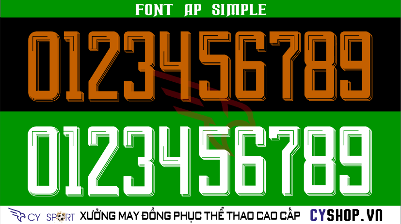 font số in áo bóng đá