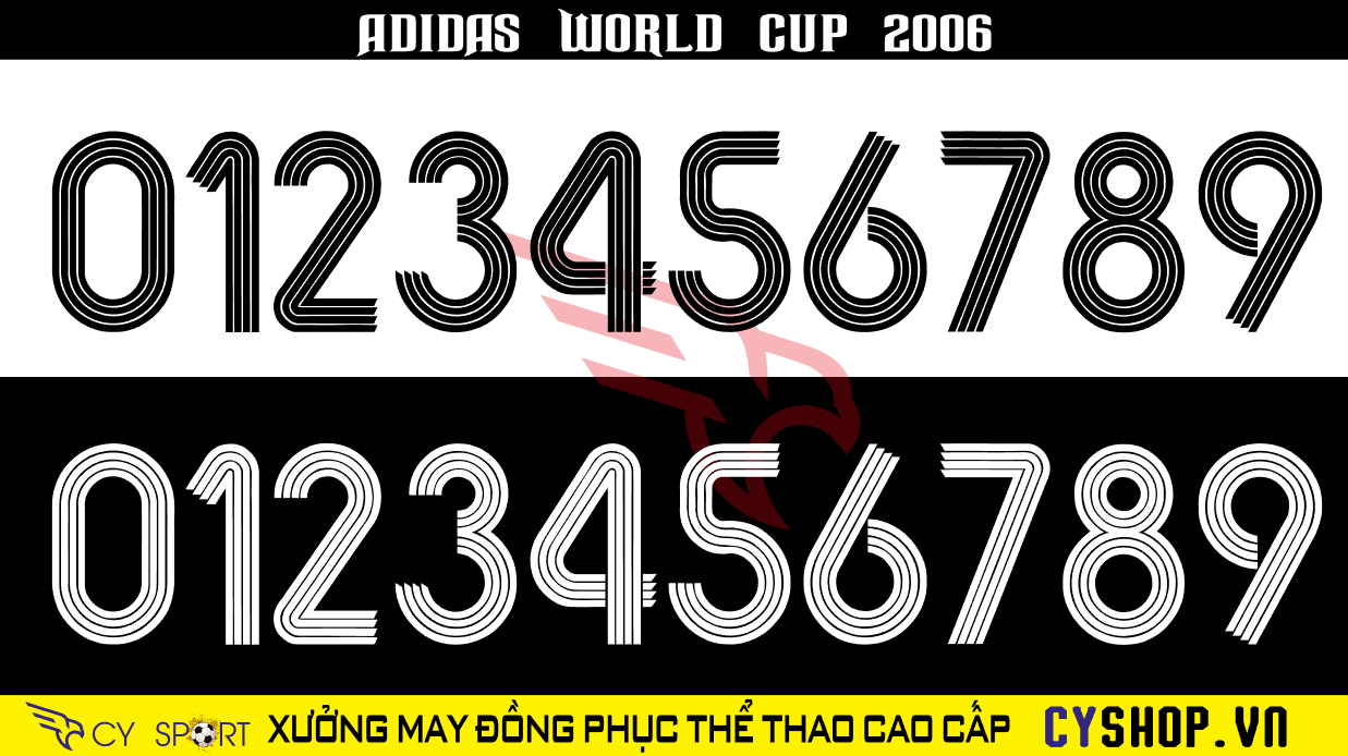 FONT NUMBER ADIDAS 2006