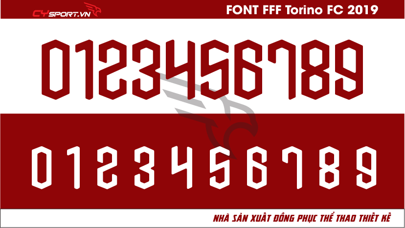 font số in áo bóng đá đẹp