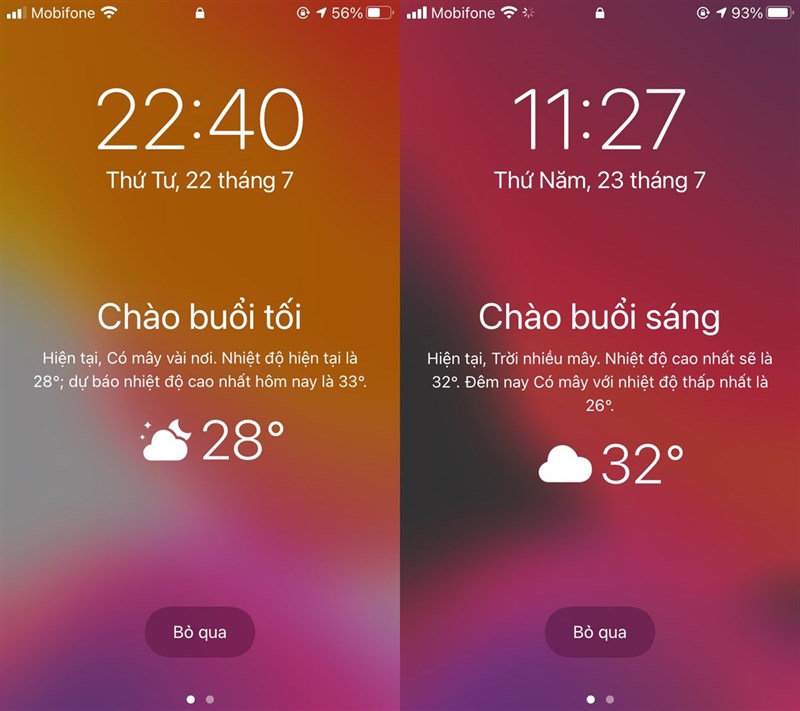 Cách hiện dự báo thời tiết trên màn hình khóa iPhone cực đơn giản