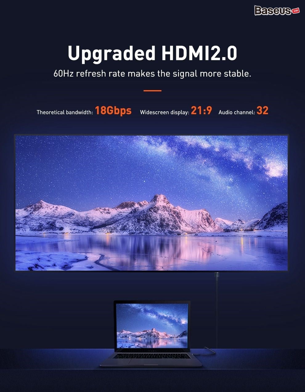 Baseus Cavo HDMI 4K Intrecciato 3m Nero: Collegamento Stabile E Video Ultra Definito Per TV, PC E Proiettori