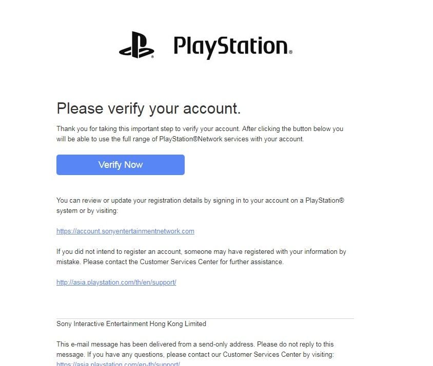 playstation verify email not sending dec 2015