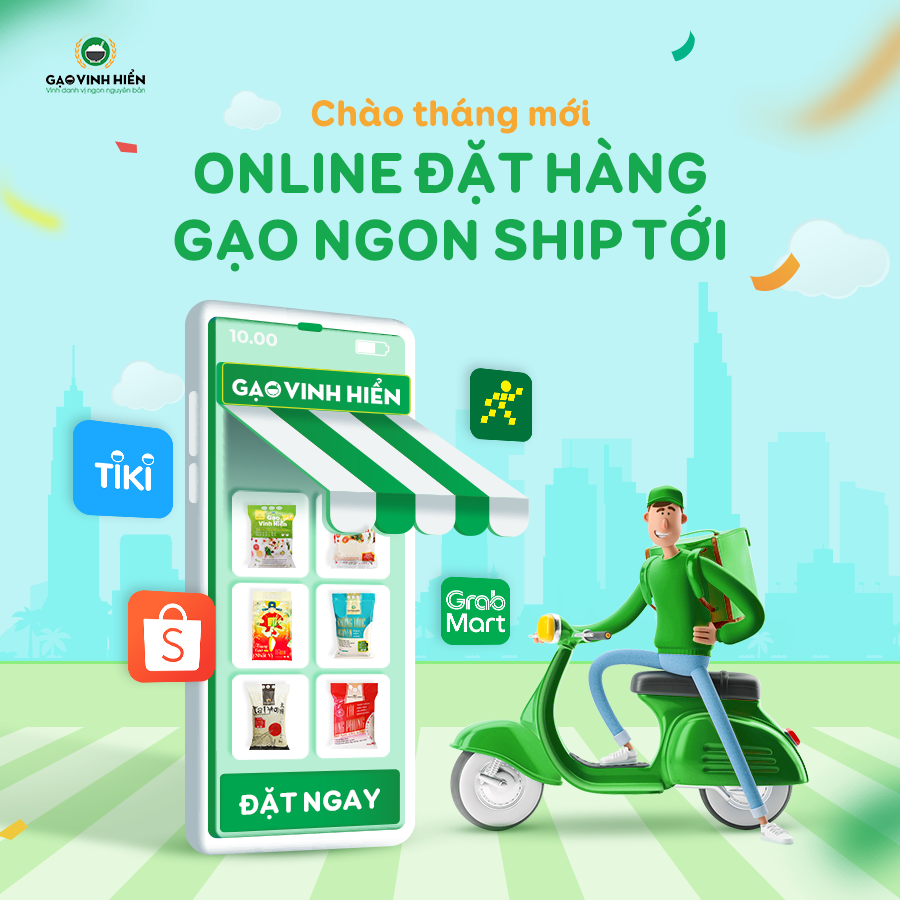 ONLINE ĐẶT HÀNG - GẠO NGON SHIP TỚI