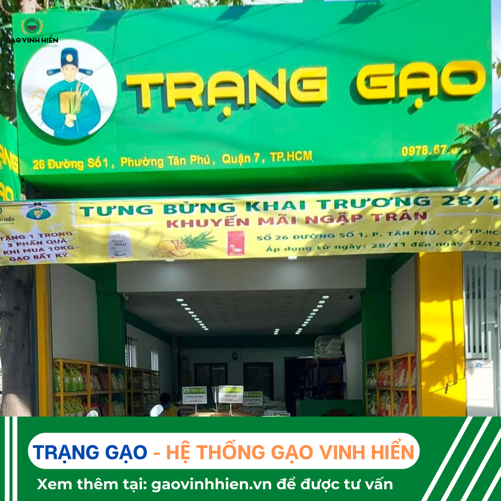 CỬA HÀNG TRẠNG GẠO NHÀ VINH HIỂN VẪN ĐANG TƯNG BỪNG KHAI TRƯƠNG