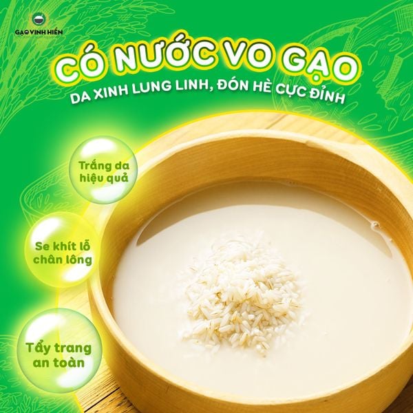 CÔNG DỤNG VÀ LÀM ĐẸP DA HIỆU QUẢ CÙNG NƯỚC VO GẠO