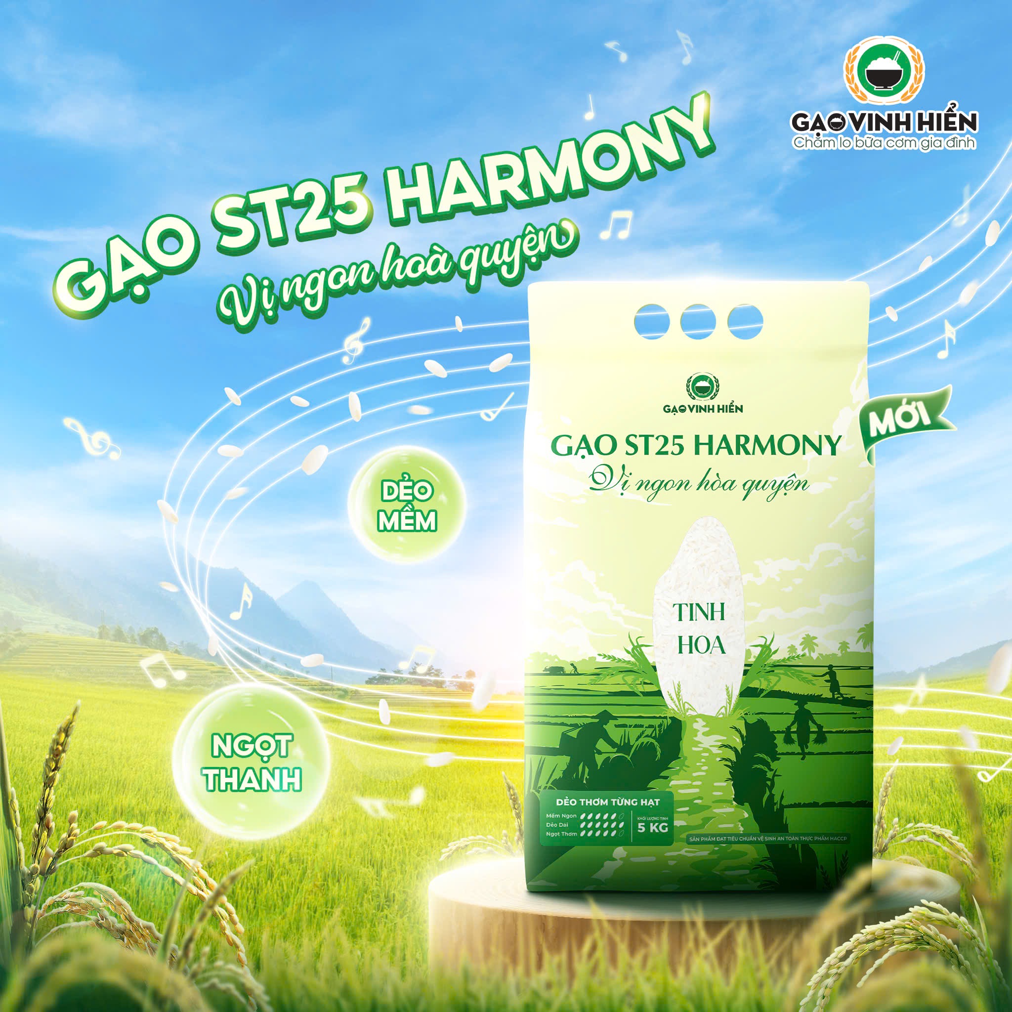 Gạo ST25 Harmony – Sản Phẩm Mới Từ Gạo Vinh Hiển