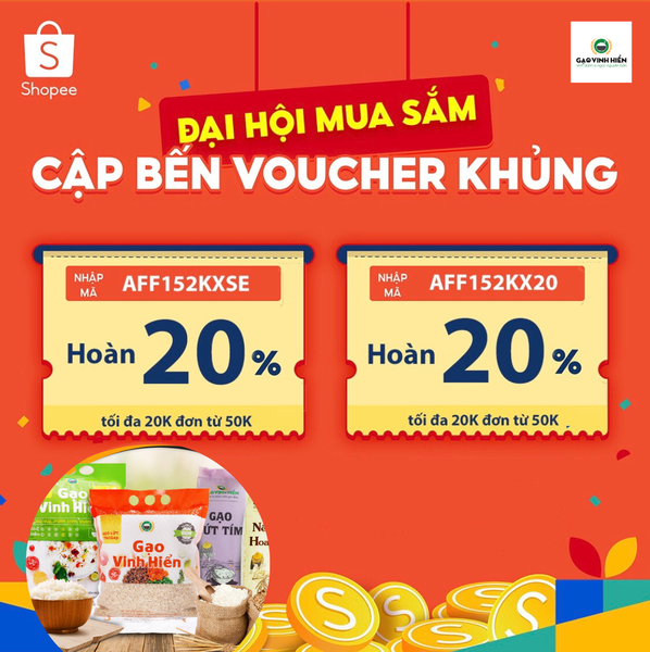 ĐẠI HỘI MUA SẮM - CÙNG GẠO VINH HIỂN SĂN SIÊU VOUCHER KHỦNG