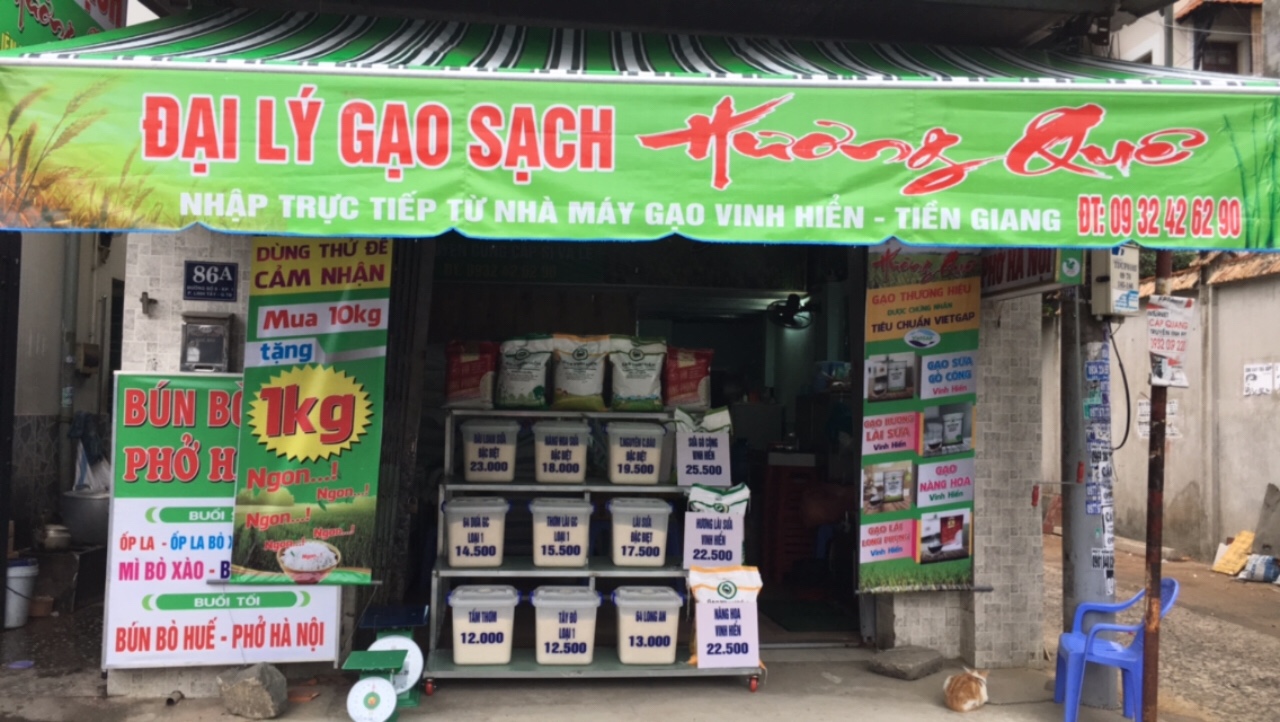 Đại lý gạo Vinh Hiển tại Thủ Đức - Cửa hàng gạo sạch Hương Quê