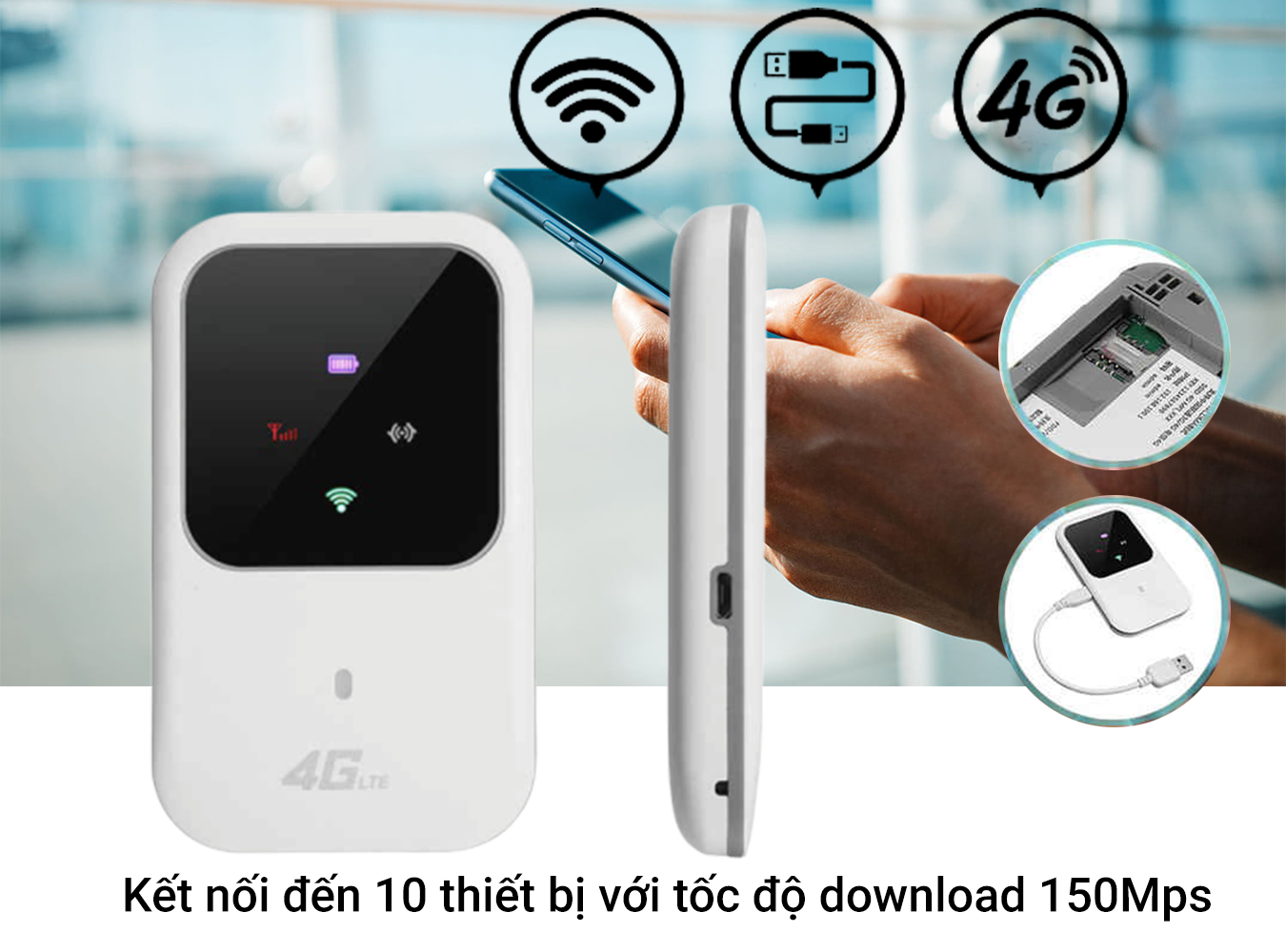 M80 - Bộ Phát Wifi 4G LTE Tốc Độ Cao – Thế Giới Sáng Tạo