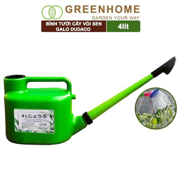 Bình tưới cây vòi sen Galo, 4 lít, 2 chế độ tưới, dễ sử dụng, tháo lắp dễ dàng, độ bền cao |Greenhome