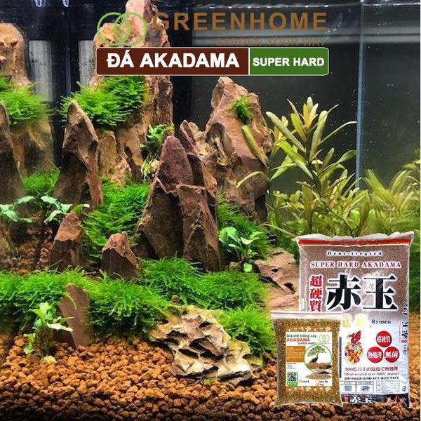Đá Akadama, bao 1kg, loại siêu cứng, size S, cho thủy sinh, bonsai, sen đá |Greenhome