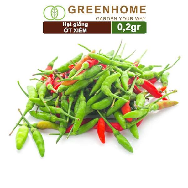Hạt giống Ớt xiêm, gói 0,2gr, dễ trồng, sai trái, siêu cay G09 |Greenhome