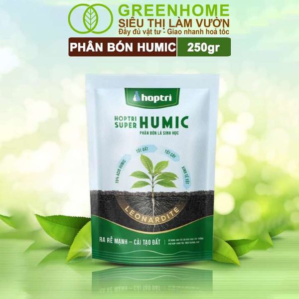 Phân Bón Humic Greenhome, Hợp Trí, 250gr, Hữu Cơ Sinh Học, Giúp Ra Rễ Mạnh, Cải Tạo Đất, Tăng Năng Suất Cây Trồng