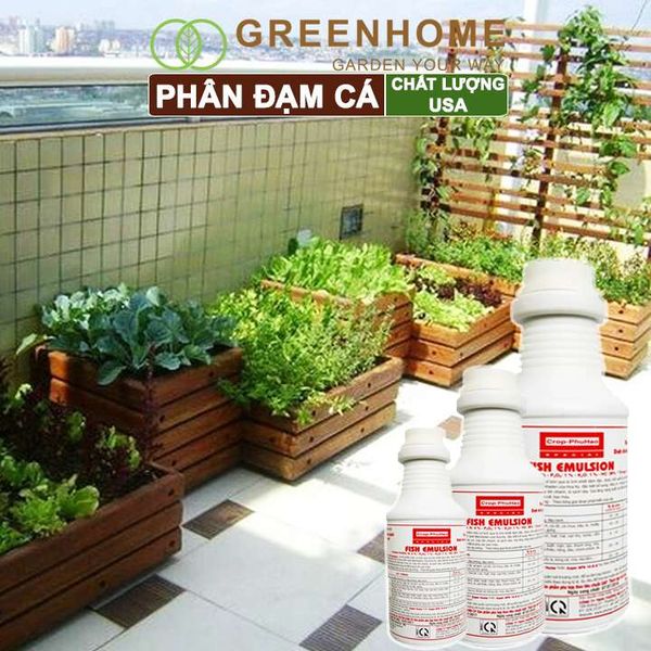 Phân đạm cá Mỹ, Fish Emulsion, đậm đặc, hữu cơ cho hoa hồng, rau sạch, cây cảnh, kiểng lá |Greenhome