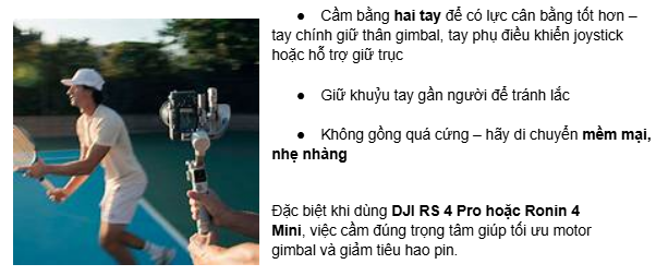 Mẹo sử dụng gimbal