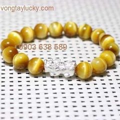vòng tay đá mắt hổ, đá mắt hổ vàng, vòng tay đẹp, vòng tay may mắn, vòng tay mệnh kim, vòng tay mệnh thủy, chuỗi mân côi