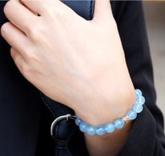 đá Aquamarine ngọc xanh biển, bòng tay mệnh thủy, vòng tay mệnh mộc, tỳ hưu đá aquamarine, dây cổ đà Aquamarine, đá phong thủy trừ tà,