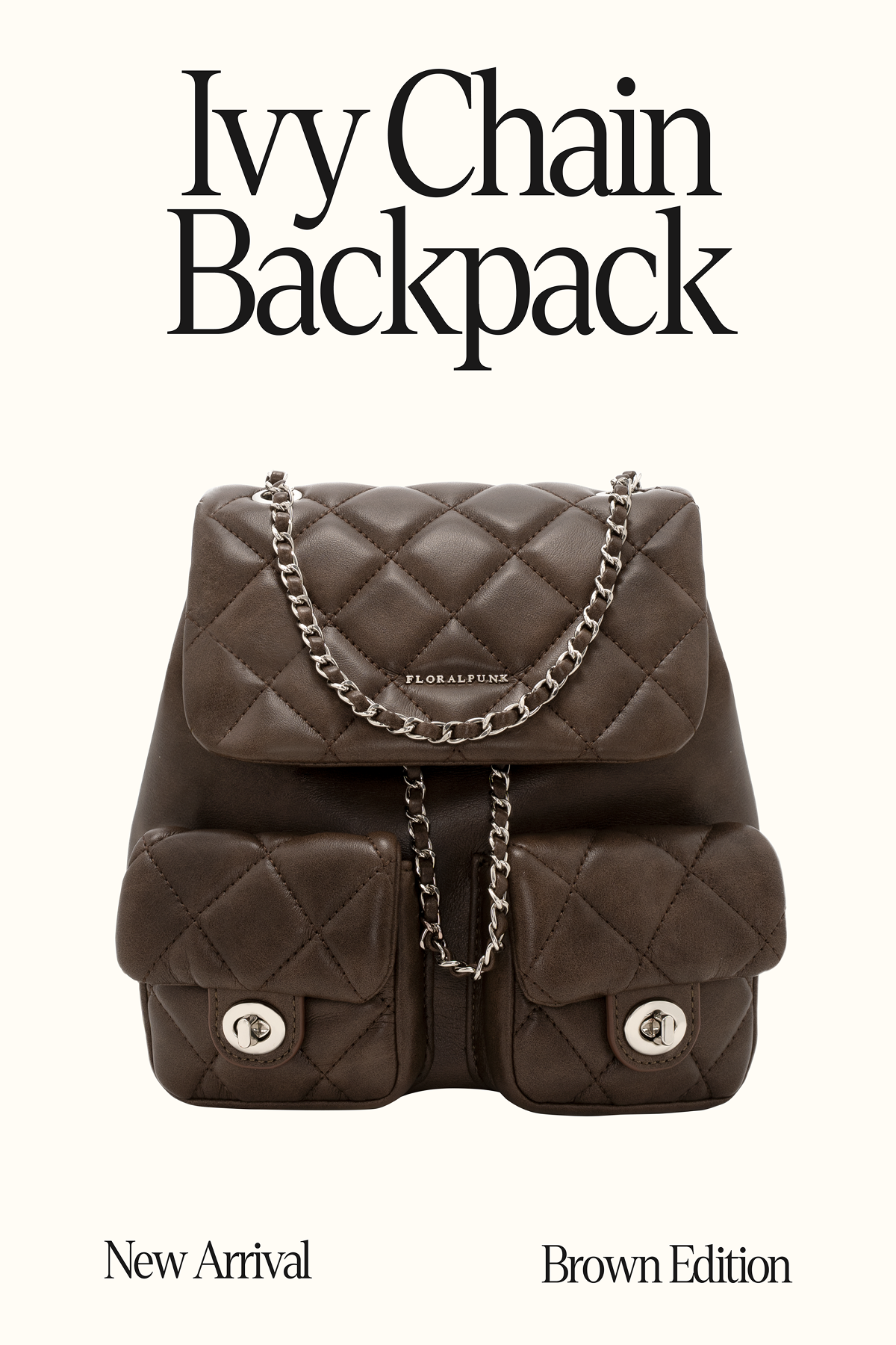 Ivy Chain Backpack - Brown