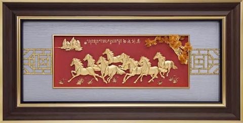 Tranh đồng - Tranh Mã Đáo Thành Công Mạ Vàng - Biểu Tượng của Sự Thịnh Vượng và May Mắn