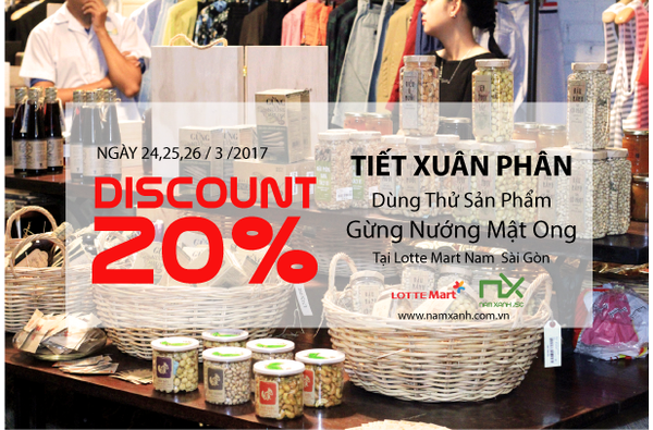 Tiết Xuân Phân - Dùng Thử Gừng tại Lotte Mart q7 23-27/3/2017