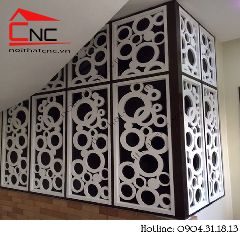 vách ngăn hoa văn cnc ốp kính quận 3